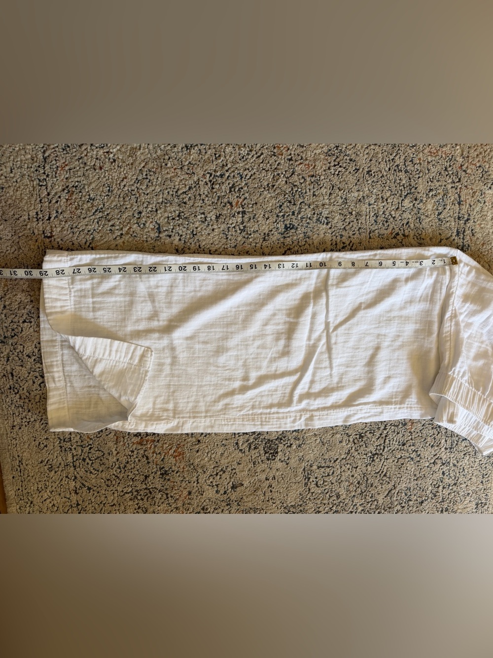 Old Navy 100% Cotton Wide-Leg White Pants Size Large - Picture 5 of 6
